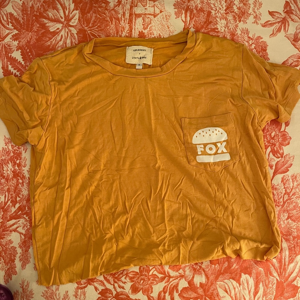 Stone Fox Swim Hamburger crop tee